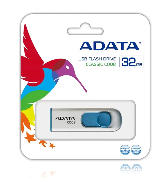 adata-pendrive-dashdrive-classic-c008-32gb-usb2-0-bialo-niebieskie-maksymalna-predkosc-odczytu-30-mb-s