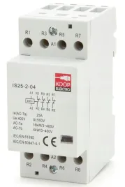 stycznik-modulowy-25-04-230v-25a-2p-4nc-3-fazowy-rozwierny-na-szyne-th35