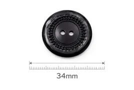 guziki-ozdobne-czarne-34-mm-2-otworowe-z-perelkowym-wzorem-10-szt
