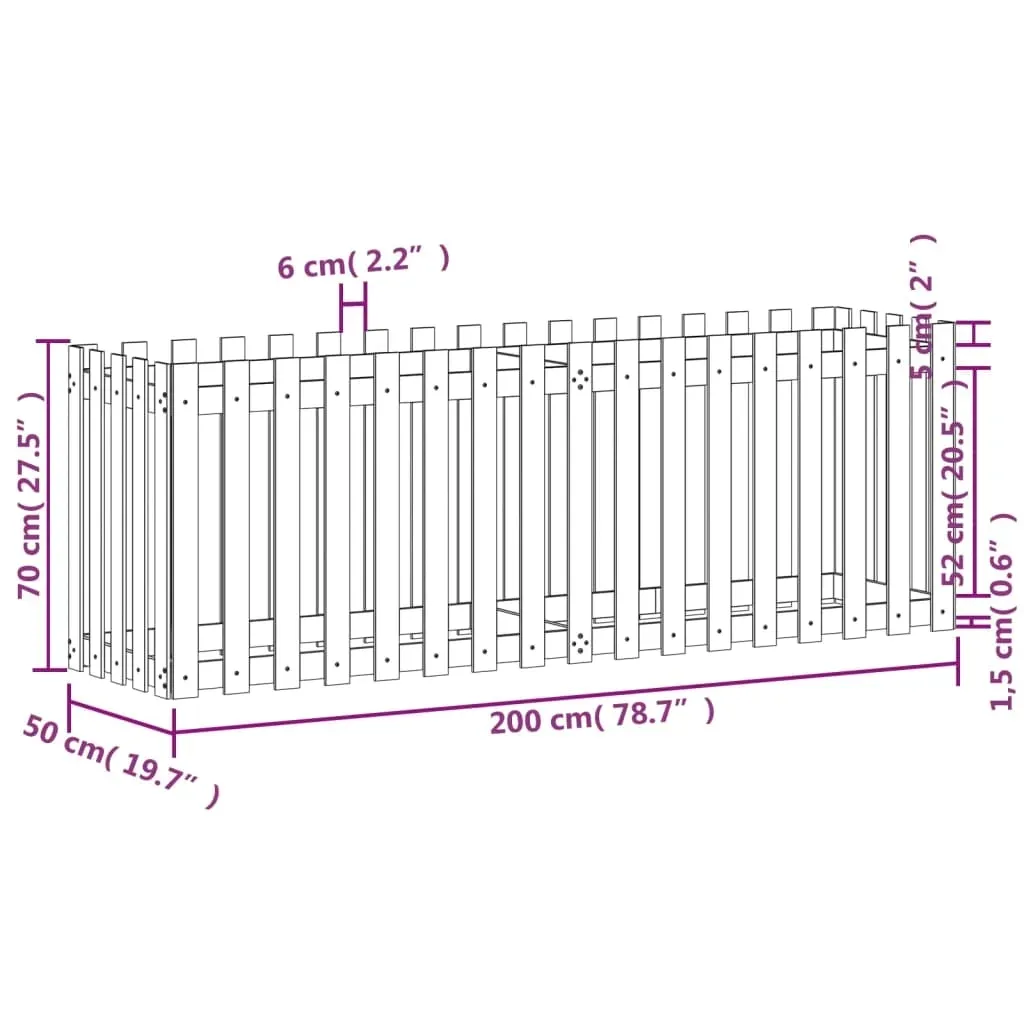 rabata-ogrodowa-z-plotkiem-200x50x70-cm-drewno-sosnowe-stan-nowy