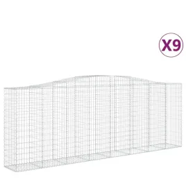 kosze-gabionowe-9-szt-400x50x140-160-cm-galwanizowane-zelazo