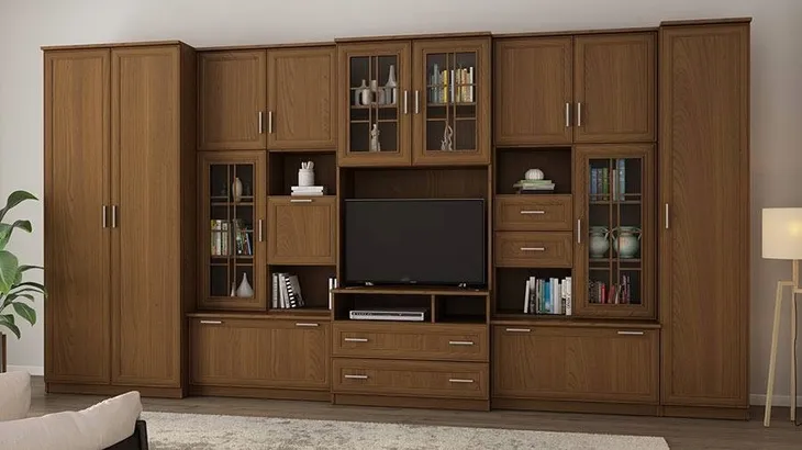 MEBLOŚCIANKA NOWOCZESNA DUŻA XXL MEBLE DO SALONU RTV WITRYNY 405 CM – 161973282
