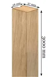 lamele-scienne-dekoracyjne-dlugie-3m-naturalny-dab-stan-nowy