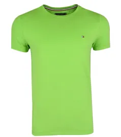 tommy-hilfiger-t-shirt-meski-slim-neonowy-zielony-xs
