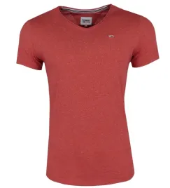 tommy-jeans-t-shirt-meski-slim-czerwony-melanz-xxs