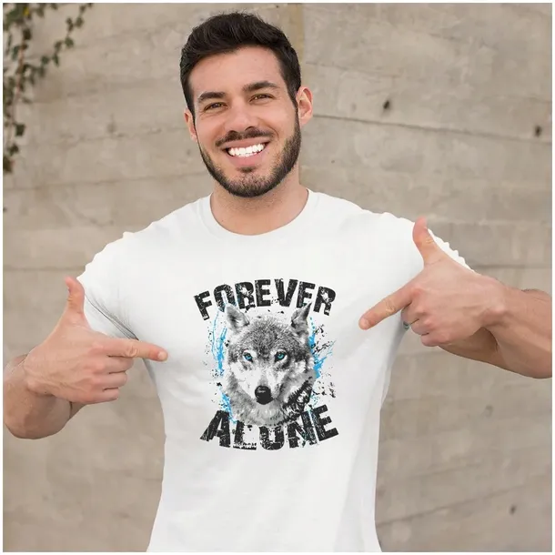koszulka-wilk-forever-alone-wolf-s-material-dominujacy-bawelna