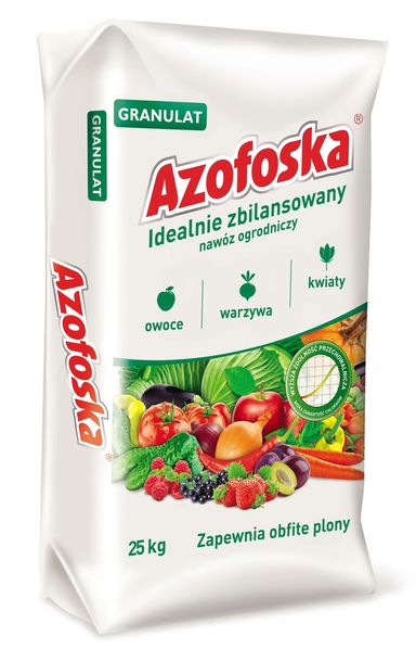 Nawóz UNIWERSALNY wieloskładnikowy AZOFOSKA 25 kg OWOCE DRZEWKA WARZYWA