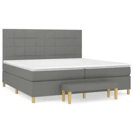 lozko-kontynentalne-ciemnoszary-203x200x118-128-cm-materac-sprezynowy
