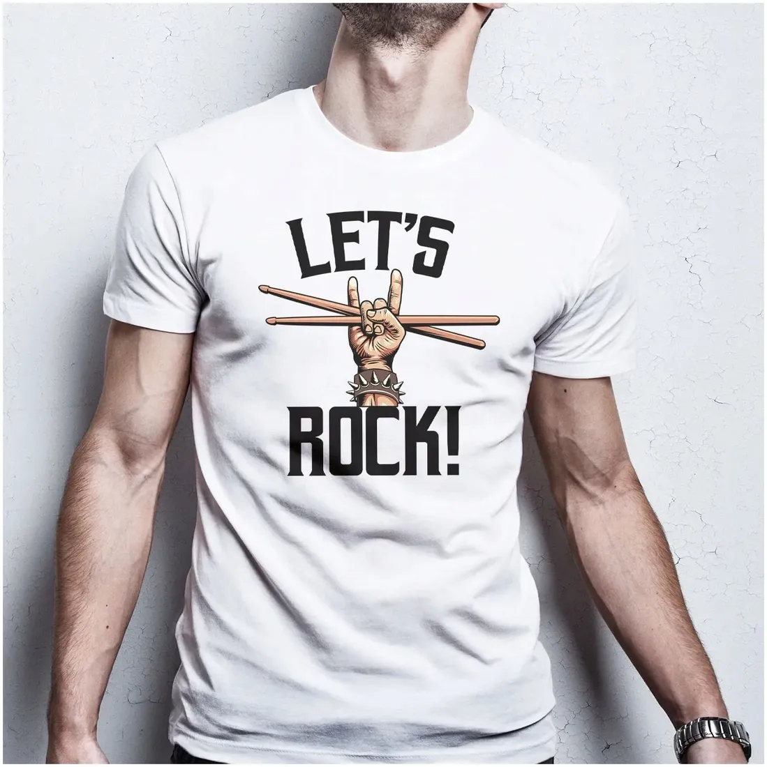 koszulka-perkusja-lets-rock-muzyk-s