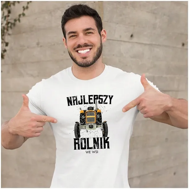 imieniny-traktor-z-traktorem-koszulka-m-dekolt-okragly
