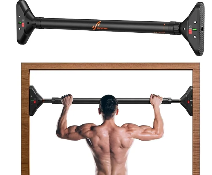 SPORTNEER DRĄŻEK DO PODCIĄGANIA, REGULOWANY 75–94 CM, BEZ ŚRUB, DO 200 KG
