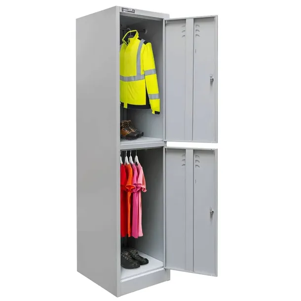 Szafka BHP ubraniowa metalowa pracownicza DWUDRZWIOWA 180x40x50cm Mega-M