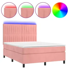 lozko-kontynentalne-aksamitne-z-led-193x144-rozowe