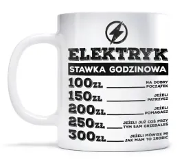 kubek-prezent-elektryk-stawka-godzinowa
