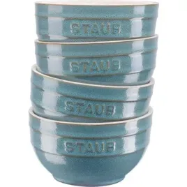 zestaw-4-misek-okraglych-staub-serving-14-cm-antyczny-turkusowy