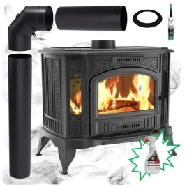 kominek-koza-k9-zeliwny-10kw-150-rury-rozeta-kolanko-zestaw-ekoprojekt