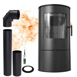 piec-wolnostojacy-stalowy-koza-rollo-czarny-zestaw-rur-do-podlaczenia