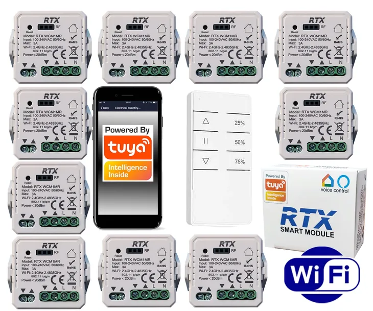 Zestaw 10x Sterownik Rolet TUYA WiFi Pilot RFR-CM GRATIS