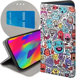 etui-z-klapka-do-oppo-reno-6-5g-wzory-doodle-zwierzeta-potwory-rysunki-case