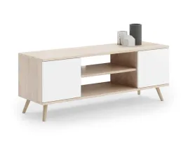 kobi-szafka-rtv-focus-155x50x40-cm-na-nogach-drewnianych-dab-sonoma-biel