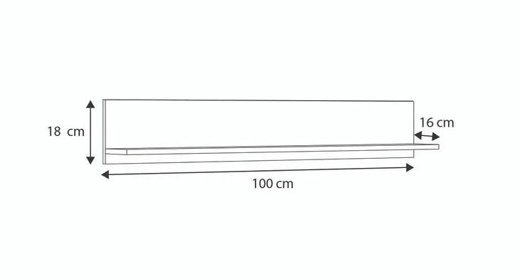 kobi-polka-scienna-100-cm-bialy-stan-nowy
