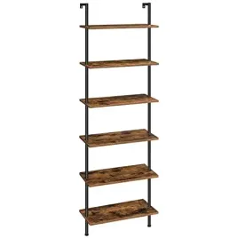 hoobro-6-tier-diy-bookcase-industrial-ladder-shelf-chipboard
