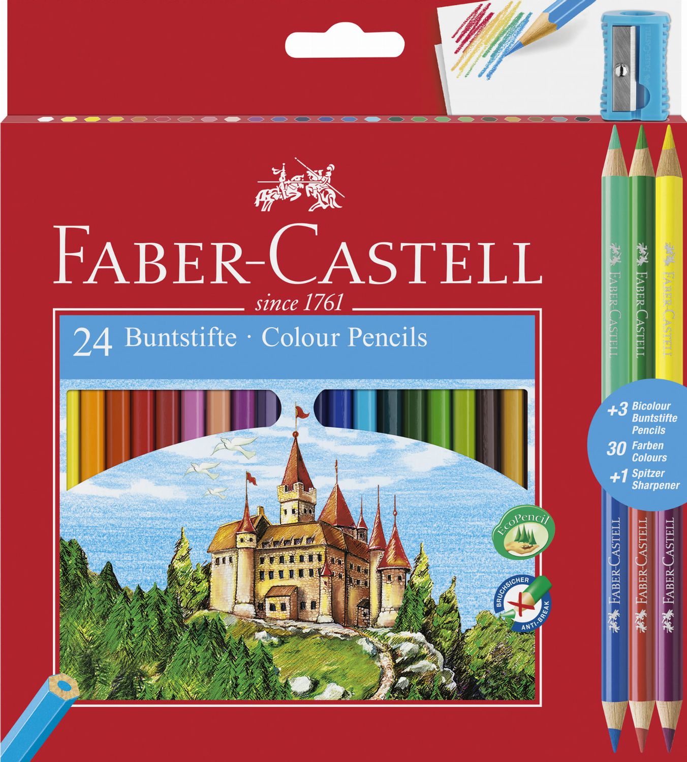 FABER-CASTELL Kredki dwustronne 24 + 6 kolorów