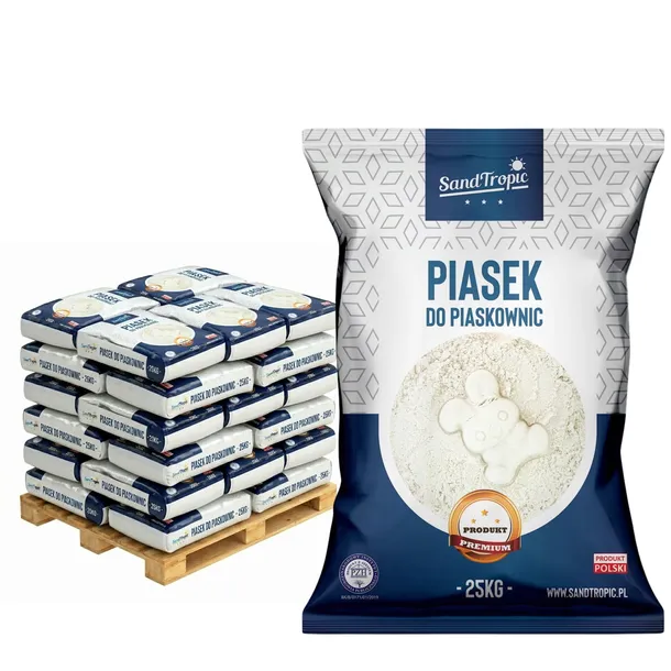 PIASEK DO PIASKOWNICY ATEST JASNY MIĘKKI 1000kg PREMIUM SandTropic
