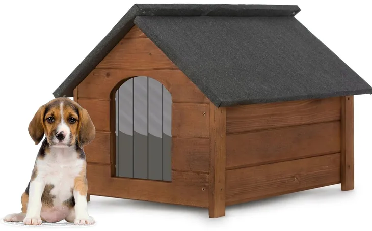 Buda dla psa ocieplana drewniana SandTropic L średni 81x68x62cm do ogrodu