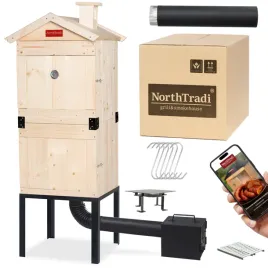 xxl-duza-wedzarnia-ogrodowa-drewniana-wedzok-palenisko-haki-rury-kompletna