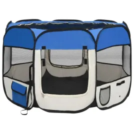 skladany-kojec-dla-psa-z-torba-niebieski-90x90x58-cm