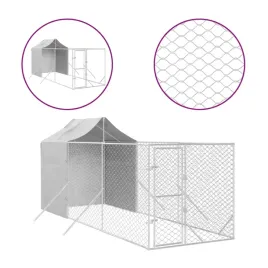 kojec-dla-psa-z-dachem-srebrny-2x6x25-m-stal-galwanizowana