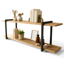 regal-debowy-podwojny-industrialny-z-czarnymi-wspornikami-120cmx25cmx18cm