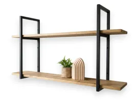 polka-podwojna-debowa-loft-regal-wiszacy-na-ksiazki-do-salonu-60cm-x-20cm