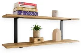 polka-scienna-loft-debowa-podwojna-wiszaca-regal-na-ksiazki-130cm-x-25cm