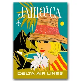 plakat-vintage-linie-lotnicze-delta-jamajki-a1