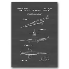 plakat-retro-do-salonu-samolot-douglas-x-patent-a1