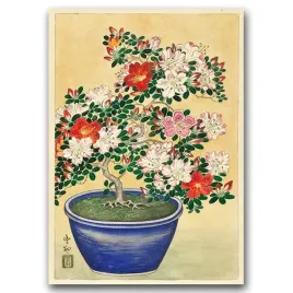 plakat-retro-kwitnaca-azalia-ohary-koson-a1