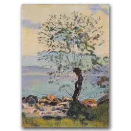 plakat-vintage-na-sciane-wierzba-nad-jeziorem-a1