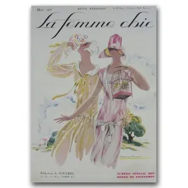 plakat-vintage-ilustracja-la-femme-chic-mars-a1