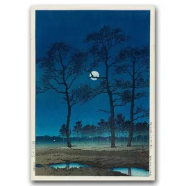plakat-vintage-winter-moon-kawase-hasui-a1