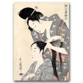plakat-retro-fryzjer-kitagawa-utamaro-ukiyo-e-a1