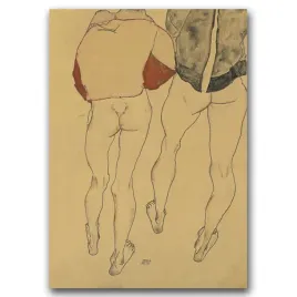 plakat-vintage-dwie-stojace-polnagie-kobiety-a1