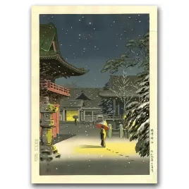 plakat-w-stylu-vintage-sniew-w-swiatyni-nezu-a1