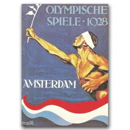 plakat-retro-igrzyska-olimpijskie-amsterdam-a1