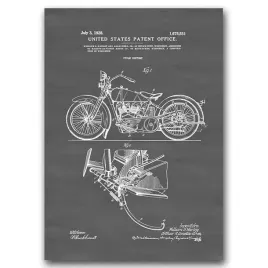 plakat-retro-motocykl-patentowy-harley-davidson-a1