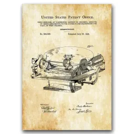 plakat-w-stylu-vintage-gramofon-patent-a1