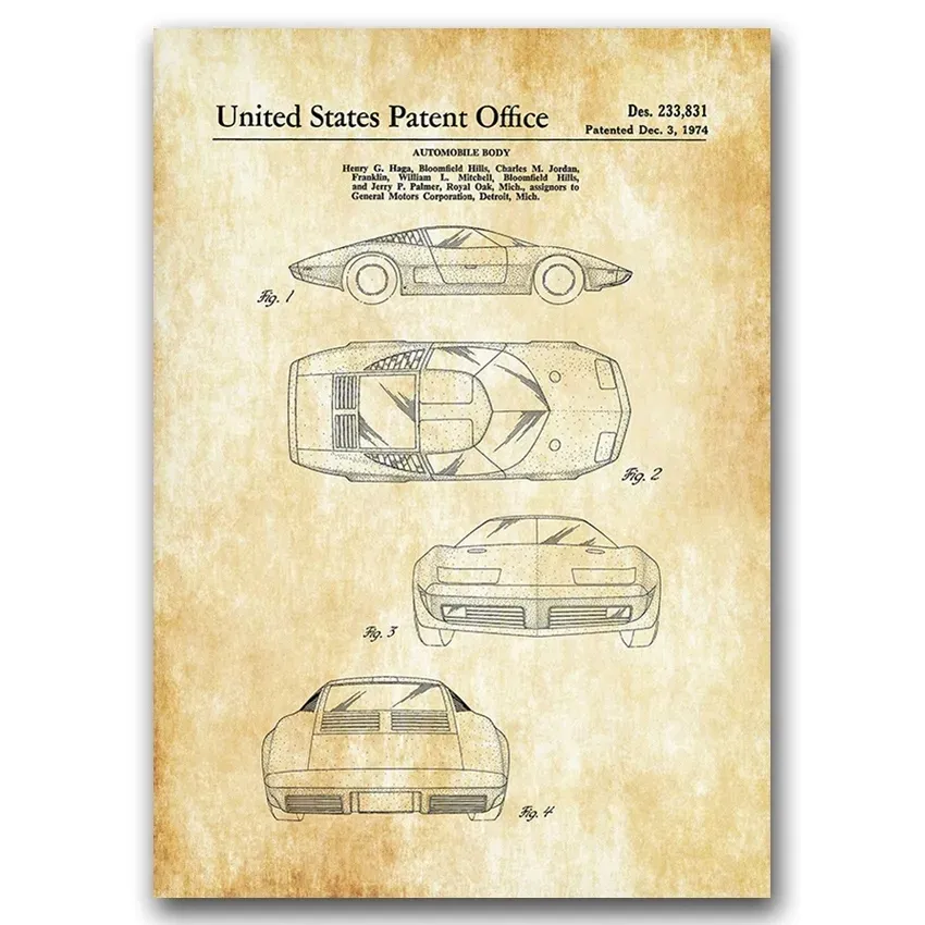 retro-plakat-na-plotnie-samochod-patent-a1-stan-nowy
