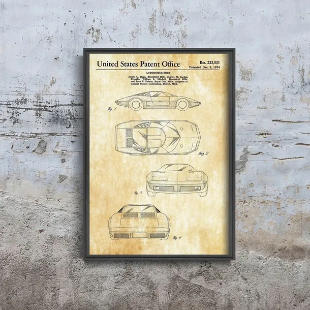 retro-plakat-na-plotnie-samochod-patent-a1-rodzaj-bez-ramy