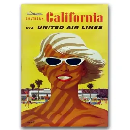 plakat-w-stylu-retro-california-united-air-a1